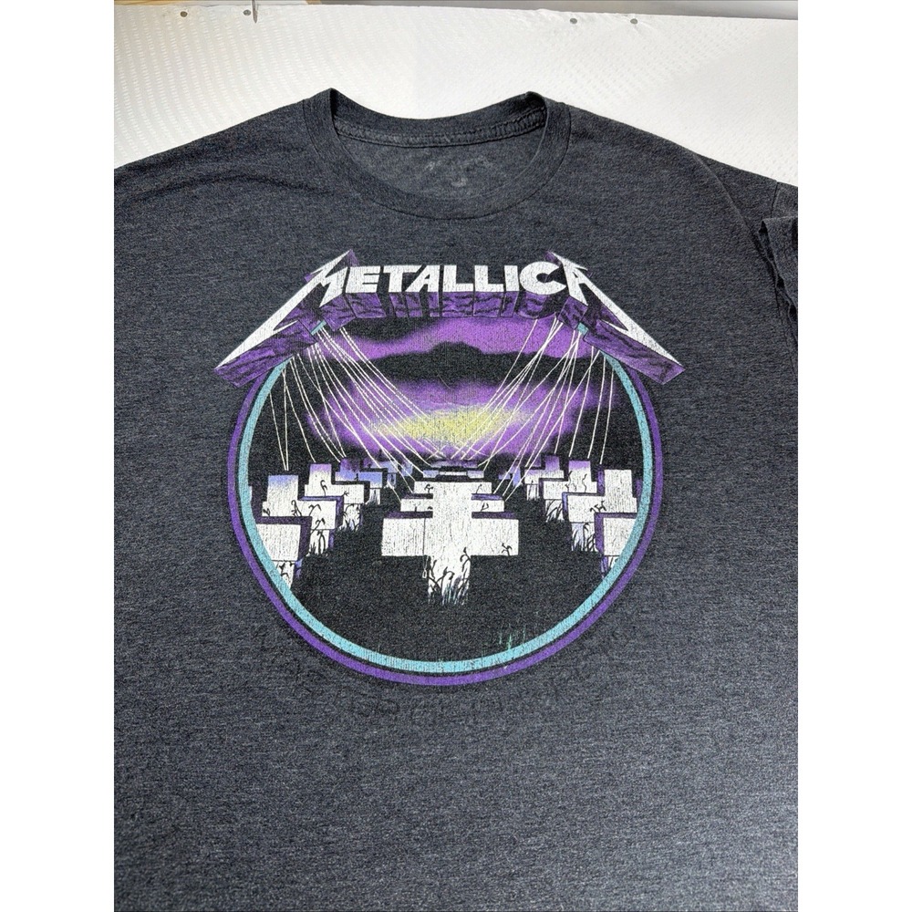 Metallica Band Master Of Puppets Heavy Metal T-SHIRT GRAY/BLACK SIZE XL